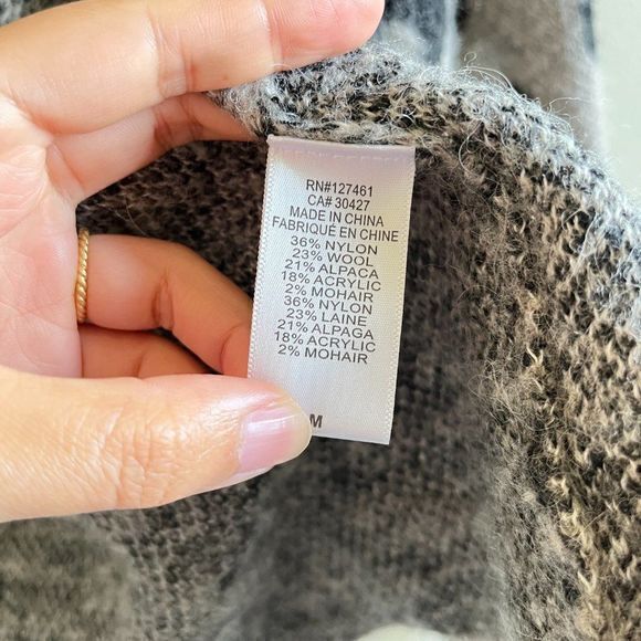 Wildfox Wool Alpaca Blend Avani Animal Print Oversized Cardigan Sweater Size M - Picture 7 of 9